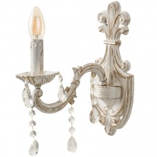 Απλίκα τοίχου 1xE14 Μεταλλική σε Μπεζ Πατίνα 43356-1